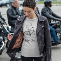 Biker Chick, Chicken riding a bicycle T-Shirt