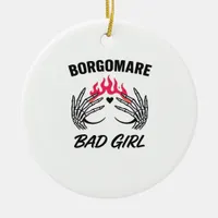 Bgm Bad Girl II - Skeleton Heart Hands   Ceramic Ornament