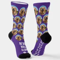 Dog Never Walk Alone Personalized Pet Photo Socks