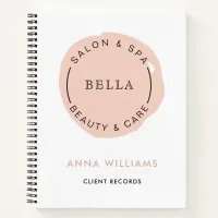 Minimal Modern Blush Salon and Spa Notebook