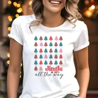 Jingle All The Way Christmas Tree Tri-Blend Shirt