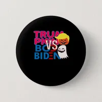 Funny Trumpkin Vs Boo Biden Halloween Design Class Button