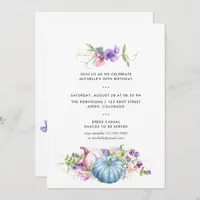 Autumn - Fall Floral Birthday Party Invitation