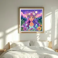  Cosmic Dreamer Illustrated Fantasy Beauty Poster