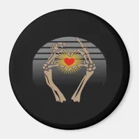 Skeleton Hands Making A Heart Classic Magnet