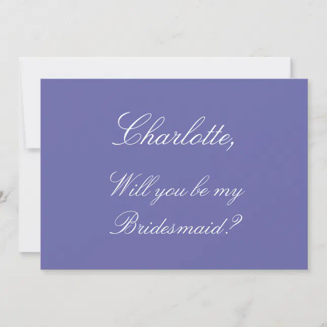 Elegant Lavender Bridesmaid Proposal Invitation