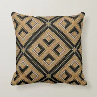 Geometry Art Deco Black Gold Cushion Pillow