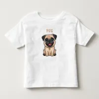 Cute funny little pug Toddler T-Shirt 