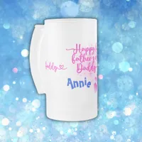 Happy First Father's Day Daddy | Frosted Glass Beer Mug