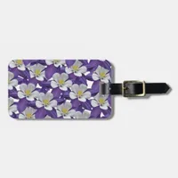 Columbine Flower Pattern Luggage Tag