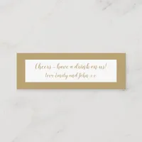 Gold Wedding Reception Drinks Ticket