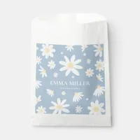 Blue Daisy Flower Favor Bags