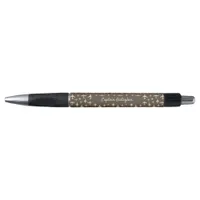 Captain Pilot Brown and Cream Airplane Patterned Pen