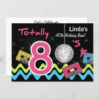 totally 80's retro  party Invitation