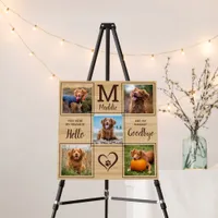 Pet Memorial Pet Loss Personalized Dog 5 Picture Foam Board