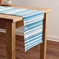 Blue Beach Color Stripes Long Table Runner