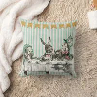 Alice Tea Party Throw Pillow
