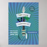 Summer Rock Festival add logo invitation Poster