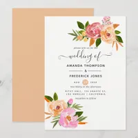 Floral Spring Wedding Invitation