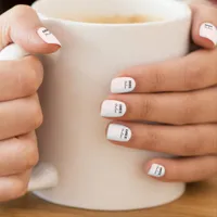 Personalized Name Elegant Bride To Be White Minx Nail Art