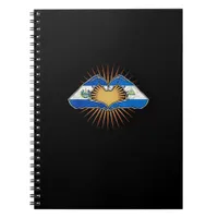 El Salvador And Nicaragua Heart Hands Minimal Notebook