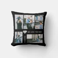 Custom 7 Photos Collage For Grandma Love Throw Pillow