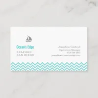 Modern Blue Ocean Waves Business Card