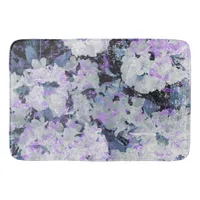 *~* Rustic Grunge Rhododendron Flowers White Blush Bath Mat