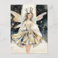 Fairy queen in the fashion show  postcard