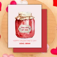 You Are My Jam Happy Classroom Valentine's Pink  Note Card