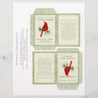 Cardinal Memorial Seed Packet DIY Template