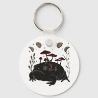 Academia Moon Witchy Goblincore Aesthetic Frog Cla Keychain