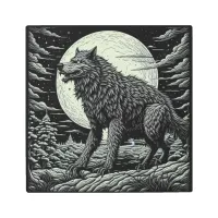 Black and white Vintage Werewolf Ai Art