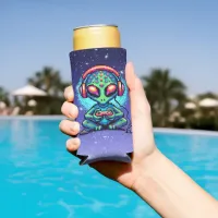 Escape Your World | Pixel Art Alien Seltzer Can Cooler