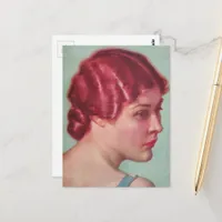 A Gorgeous Woman in 1930 With Red Hair Postcard