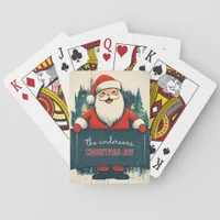 Customizable Happy Santa Poker Cards