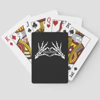 Halloween Skeleton Heart Hands Retro Style Poker Cards