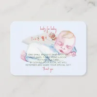 Winter Merry Little Christmas Baby Shower Books Enclosure Card