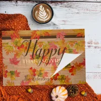 Happy Thanksgiving Maple Leaves Paper Placemat