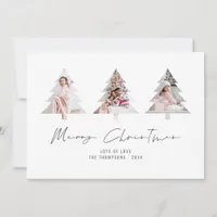 3 Tree Shape Photos 2026 Calendar Merry Christmas Holiday Card