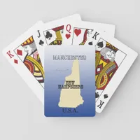 Playing Cards - New Hampshire State Map with City