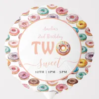 Two Sweet Donuts 2nd Birthday party Balloon