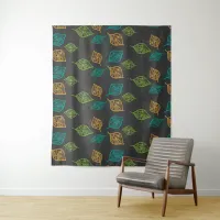 Veined Autumnal Graceful Leaves Pattern Tapestry