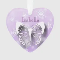 Butterfly Personal Message Christmas Keepsake Ornament