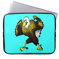 Cartoon Fighting Eagle Laptop Sleeve