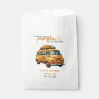 Rustic Orange Truck Little Pumpkin Baby Shower Favor Bag