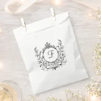 Regal Classic Monogram Crest Wedding Food  Favor Bag