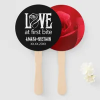 Gothic Red Rose Love at First Bite Wedding Hand Fan