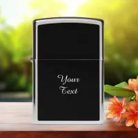 Your Text Black & White Zippo Lighter