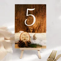 Rustic Birch Tree Barn Wood Wedding Table Numbers